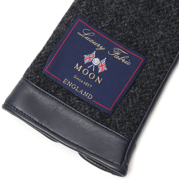  MOON(ムーン) 手袋 レディース ブランド 本革 スマホ対応  ブルー ネイビー 青色 スマホ操作可能 暖かい かわいい 高級 おしゃれ 大人 女性 プレゼント クリスマス 誕生日 皮 てぶくろ KURODA(クロダ)