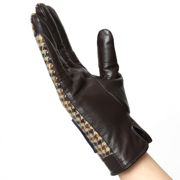  MOON(ムーン) 手袋 レディース ブランド 本革 スマホ対応  ベージュ 肌色 スマホ操作可能 暖かい かわいい 高級 おしゃれ 大人 女性 プレゼント クリスマス 誕生日 皮 てぶくろ KURODA(クロダ)