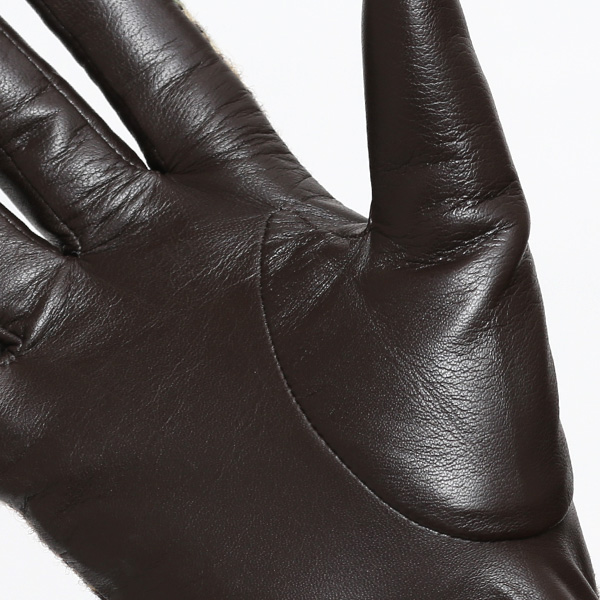  MOON(ムーン) 手袋 レディース ブランド 本革 スマホ対応  ベージュ 肌色 スマホ操作可能 暖かい かわいい 高級 おしゃれ 大人 女性 プレゼント クリスマス 誕生日 皮 てぶくろ KURODA(クロダ)