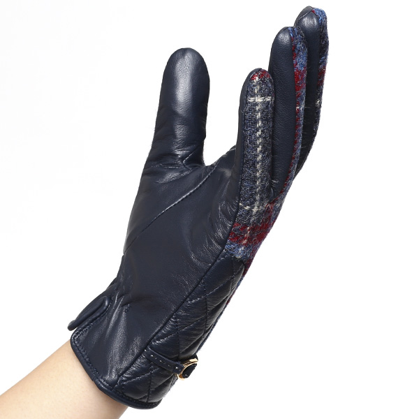  【ブランド化粧箱付き】 KURODA(クロダ)×MOON(ムーン) 手袋 レディース ブランド ブルー ネイビー 青色 暖かい かわいい おしゃれ 高級 大人 女性 プレゼント クリスマス 誕生日 ギフト 