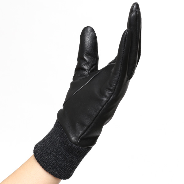  KURODA(クロダ) 手袋 レディース ブランド スマホ対応 本革 レザー ブラック 黒 黒色 暖かい スマホ操作可能 シンプル かわいい 高級 おしゃれ 大人 女性 プレゼント クリスマス 誕生日 ギフト 皮 てぶくろ