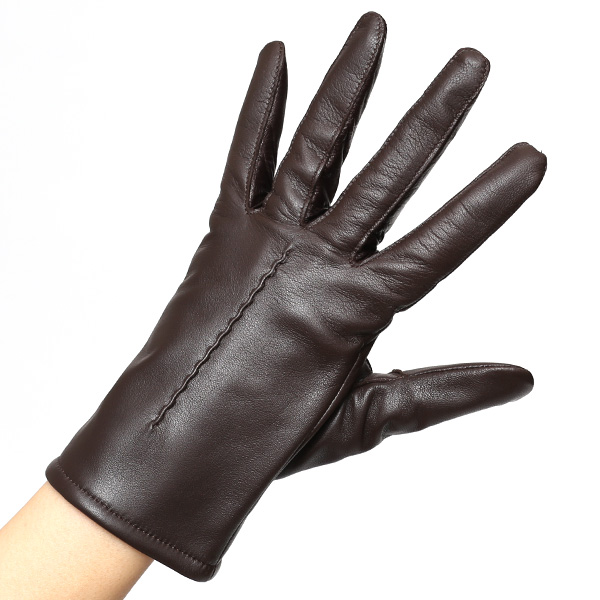  【ブランド化粧箱付き】 KURODA(クロダ) 手袋 レディース 本革 レザー 日本製 ダークブラウン ブラウン 茶 茶色 シンプル 大人 高級 かわいい おしゃれ プレゼント クリスマス 誕生日 ギフト 羊革 皮 てぶくろ