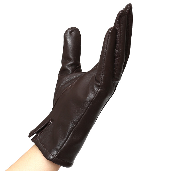  【ブランド化粧箱付き】 KURODA(クロダ) 手袋 レディース 本革 レザー 日本製 ダークブラウン ブラウン 茶 茶色 シンプル 大人 高級 かわいい おしゃれ プレゼント クリスマス 誕生日 ギフト 羊革 皮 てぶくろ