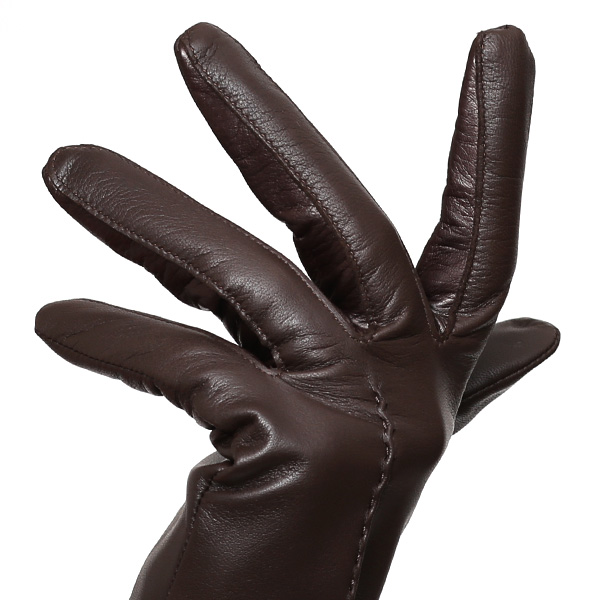  【ブランド化粧箱付き】 KURODA(クロダ) 手袋 レディース 本革 レザー 日本製 ダークブラウン ブラウン 茶 茶色 シンプル 大人 高級 かわいい おしゃれ プレゼント クリスマス 誕生日 ギフト 羊革 皮 てぶくろ