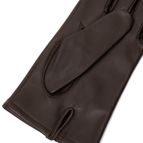  【ブランド化粧箱付き】 KURODA(クロダ) 手袋 レディース 本革 レザー 日本製 ダークブラウン ブラウン 茶 茶色 シンプル 大人 高級 かわいい おしゃれ プレゼント クリスマス 誕生日 ギフト 羊革 皮 てぶくろ