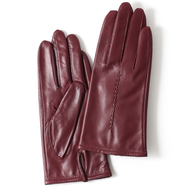 KURODA(クロダ) 羊革 レディース 手袋 ワイン