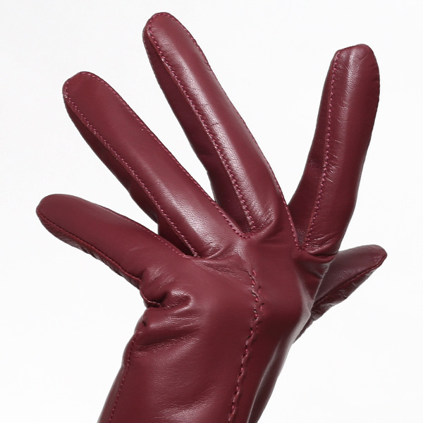  【ブランド化粧箱付き】 KURODA(クロダ) 手袋 レディース 本革 レザー 日本製 ワイン レッド ワイン 赤色 シンプル 大人 高級 かわいい おしゃれ プレゼント クリスマス 誕生日 ギフト 羊革 皮 てぶくろ
