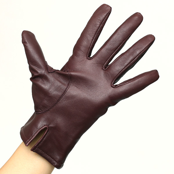  【ブランド化粧箱付き】 KURODA(クロダ) 手袋 レディース 本革 レザー 日本製 レッド ワイン 赤色 シンプル 大人 高級 かわいい おしゃれ プレゼント クリスマス 誕生日 ギフト 羊革 皮 てぶくろ