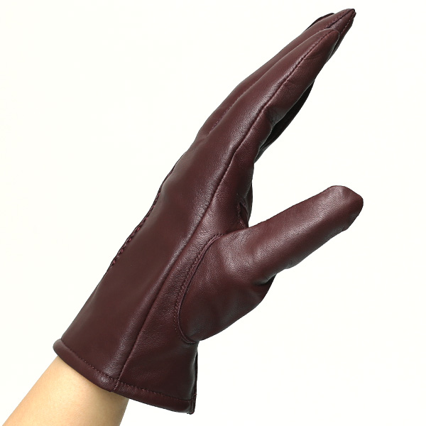  【ブランド化粧箱付き】 KURODA(クロダ) 手袋 レディース 本革 レザー 日本製 レッド ワイン 赤色 シンプル 大人 高級 かわいい おしゃれ プレゼント クリスマス 誕生日 ギフト 羊革 皮 てぶくろ