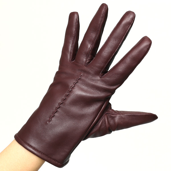  【ブランド化粧箱付き】 KURODA(クロダ) 手袋 レディース 本革 レザー 日本製 レッド ワイン 赤色 シンプル 大人 高級 かわいい おしゃれ プレゼント クリスマス 誕生日 ギフト 羊革 皮 てぶくろ
