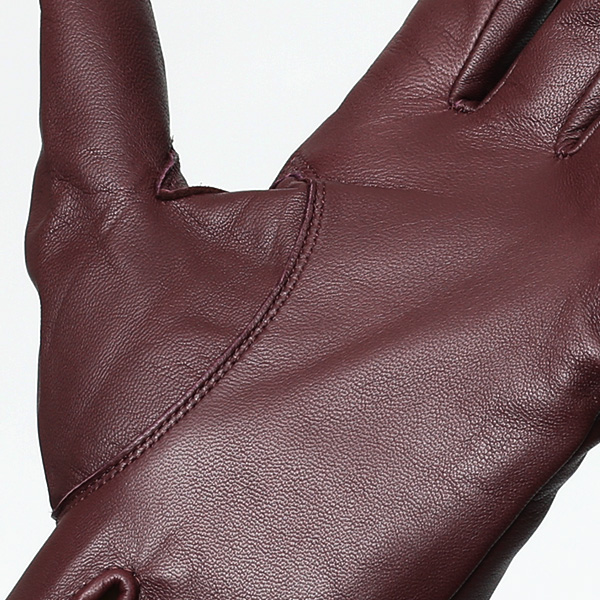  【ブランド化粧箱付き】 KURODA(クロダ) 手袋 レディース 本革 レザー 日本製 レッド ワイン 赤色 シンプル 大人 高級 かわいい おしゃれ プレゼント クリスマス 誕生日 ギフト 羊革 皮 てぶくろ