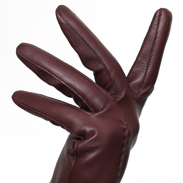  【ブランド化粧箱付き】 KURODA(クロダ) 手袋 レディース 本革 レザー 日本製 レッド ワイン 赤色 シンプル 大人 高級 かわいい おしゃれ プレゼント クリスマス 誕生日 ギフト 羊革 皮 てぶくろ