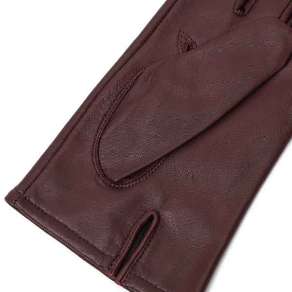  【ブランド化粧箱付き】 KURODA(クロダ) 手袋 レディース 本革 レザー 日本製 レッド ワイン 赤色 シンプル 大人 高級 かわいい おしゃれ プレゼント クリスマス 誕生日 ギフト 羊革 皮 てぶくろ