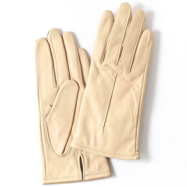 KURODA(クロダ) 羊革 レディース 手袋 ベージュ