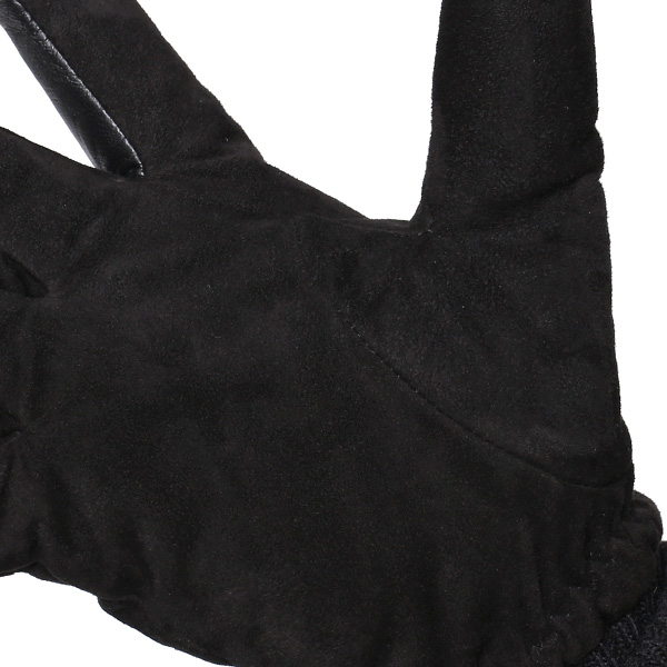  手袋 メンズ 防寒 レザー スエード スマホ対応 暖かい 裏起毛 ヤギ革 ゴートスエード リブニット ブラック 黒 黒色 タッチパネル 対応 革 グローブ おしゃれ 紳士 男性用 プレゼント ブランド KURODA(クロダ)