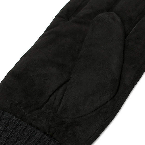  手袋 メンズ 防寒 レザー スエード スマホ対応 暖かい 裏起毛 ヤギ革 ゴートスエード リブニット ブラック 黒 黒色 タッチパネル 対応 革 グローブ おしゃれ 紳士 男性用 プレゼント ブランド KURODA(クロダ)