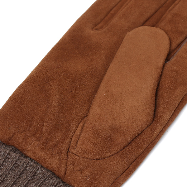  手袋 メンズ 防寒 レザー スエード スマホ対応 暖かい 裏起毛 ヤギ革 ゴートスエード リブニット キャメル ブラウン 茶 茶色 タッチパネル 対応 革 グローブ おしゃれ 紳士 男性用 プレゼント ブランド KURODA(クロダ)