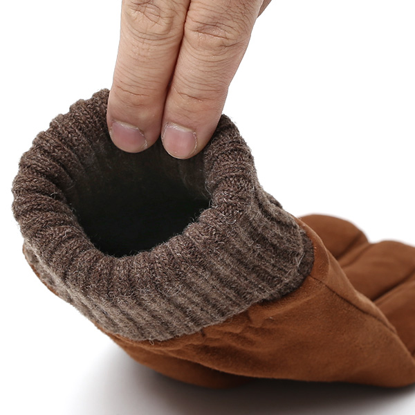  手袋 メンズ 防寒 レザー スエード スマホ対応 暖かい 裏起毛 ヤギ革 ゴートスエード リブニット キャメル ブラウン 茶 茶色 タッチパネル 対応 革 グローブ おしゃれ 紳士 男性用 プレゼント ブランド KURODA(クロダ)