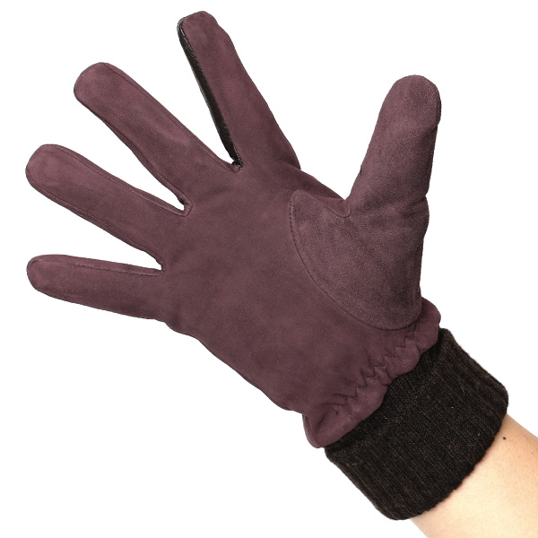  手袋 メンズ 防寒 レザー スエード スマホ対応 暖かい 裏起毛 ヤギ革 ゴートスエード リブニット レッド ワイン 赤色 タッチパネル 対応 革 グローブ おしゃれ 紳士 男性用 プレゼント ブランド KURODA(クロダ)