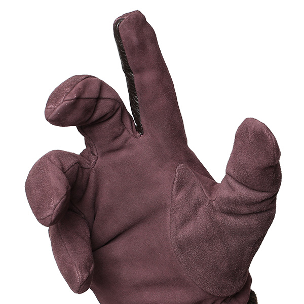  手袋 メンズ 防寒 レザー スエード スマホ対応 暖かい 裏起毛 ヤギ革 ゴートスエード リブニット レッド ワイン 赤色 タッチパネル 対応 革 グローブ おしゃれ 紳士 男性用 プレゼント ブランド KURODA(クロダ)