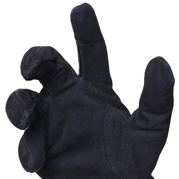  手袋 メンズ 防寒 レザー スエード スマホ対応 暖かい 裏起毛 ヤギ革 ゴートスエード リブニット ブルー ネイビー 青色 タッチパネル 対応 革 グローブ おしゃれ 紳士 男性用 プレゼント ブランド KURODA(クロダ)