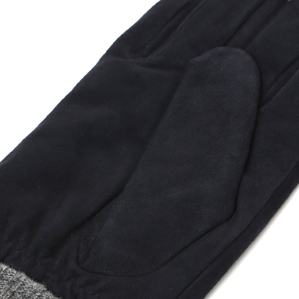  手袋 メンズ 防寒 レザー スエード スマホ対応 暖かい 裏起毛 ヤギ革 ゴートスエード リブニット ブルー ネイビー 青色 タッチパネル 対応 革 グローブ おしゃれ 紳士 男性用 プレゼント ブランド KURODA(クロダ)