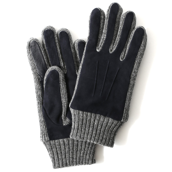 KURODA(クロダ) ヤギ革 メンズ 手袋 ネイビー