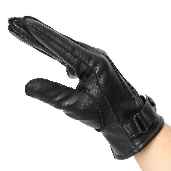  手袋 レザー メンズ ブランド おしゃれ ビジネス 通勤 通学 プレゼント ギフト ラッピング 化粧箱 付き ブラック 黒 黒色 本革 羊革 シープスキン 皮 ベルト 手縫い 紳士 男性 大人 グローブ KURODA(クロダ)