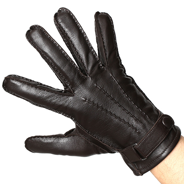  手袋 レザー メンズ ブランド おしゃれ ビジネス 通勤 通学 プレゼント ギフト ラッピング 化粧箱 付き ダークブラウン ブラウン 茶 茶色 本革 羊革 シープスキン 皮 ベルト 手縫い 紳士 男性 大人 グローブ KURODA(クロダ)