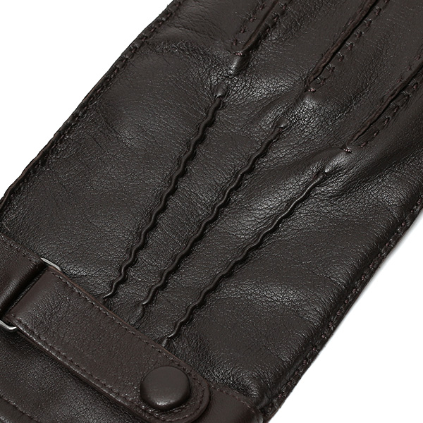  手袋 レザー メンズ ブランド おしゃれ ビジネス 通勤 通学 プレゼント ギフト ラッピング 化粧箱 付き ダークブラウン ブラウン 茶 茶色 本革 羊革 シープスキン 皮 ベルト 手縫い 紳士 男性 大人 グローブ KURODA(クロダ)