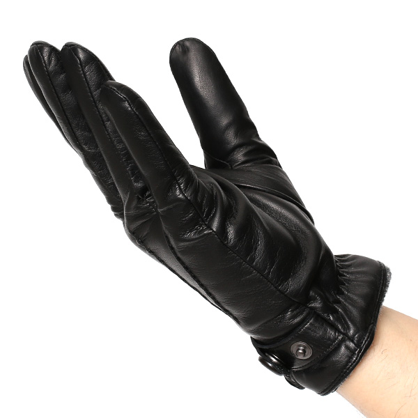  手袋 メンズ 本革 スマホ対応 レザー グローブ 手ぶくろ ブランド イタリーラム ベルト カシミア 混 タッチパネル ブラック 黒 黒色 男性 紳士 プレゼント ギフト ビジネス 防寒 高級 おしゃれ 30代 40代 KURODA(クロダ)