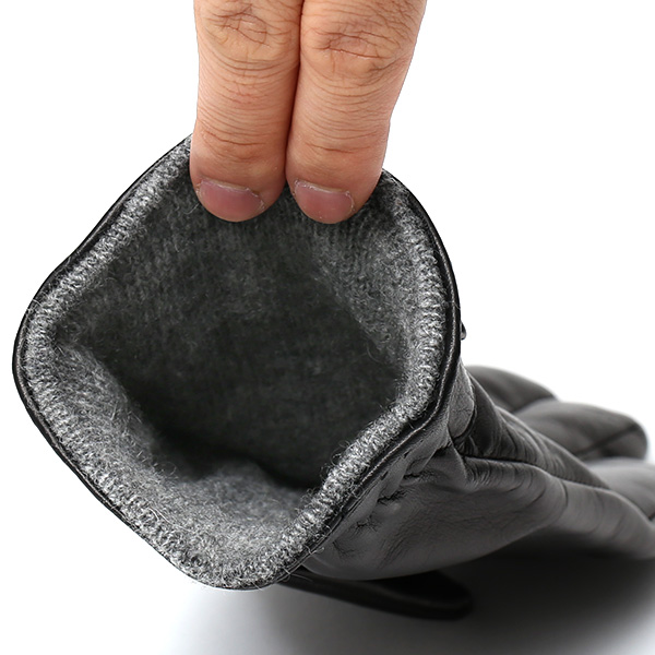  手袋 メンズ 本革 スマホ対応 レザー グローブ 手ぶくろ ブランド イタリーラム ベルト カシミア 混 タッチパネル ブラック 黒 黒色 男性 紳士 プレゼント ギフト ビジネス 防寒 高級 おしゃれ 30代 40代 KURODA(クロダ)