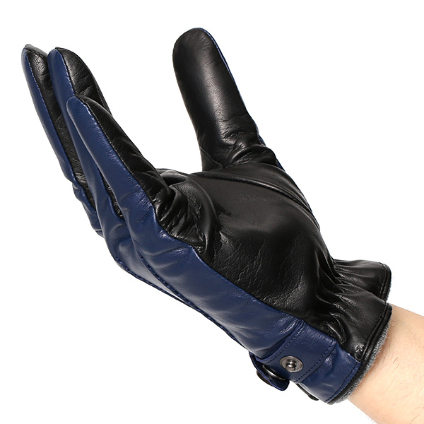  手袋 メンズ 本革 スマホ対応 レザー グローブ 手ぶくろ ブランド イタリーラム ベルト カシミア 混 タッチパネル ブルー ネイビー 青色 男性 紳士 プレゼント ギフト ビジネス 防寒 高級 おしゃれ 30代 40代 KURODA(クロダ)