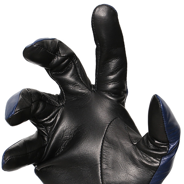  手袋 メンズ 本革 スマホ対応 レザー グローブ 手ぶくろ ブランド イタリーラム ベルト カシミア 混 タッチパネル ブルー ネイビー 青色 男性 紳士 プレゼント ギフト ビジネス 防寒 高級 おしゃれ 30代 40代 KURODA(クロダ)