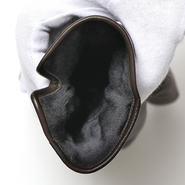  クロダ 手袋 KURODA 革 スマートフォン レザー メンズ スマホ対応 チョコ ブラウン 茶 茶色 無地 シンプル 手ぶくろ グローブ 防寒 ブランド 化粧箱 付き クリスマス プレゼント