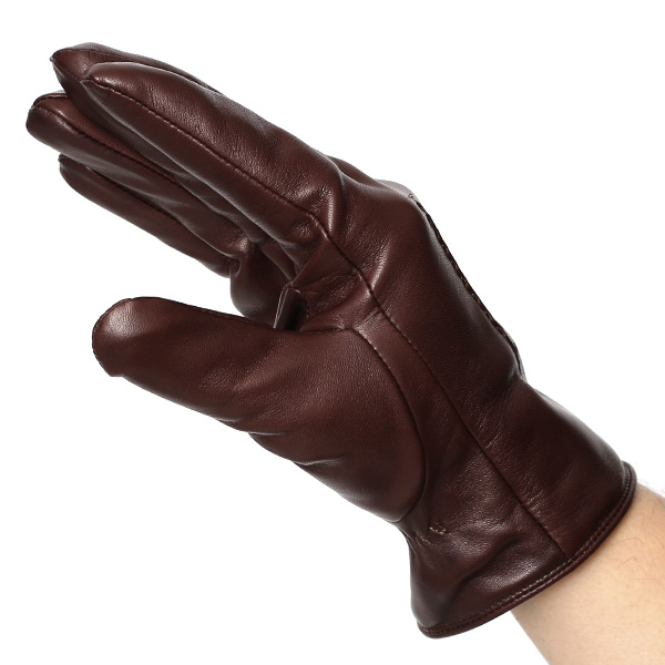  クロダ 手袋 KURODA 革 スマートフォン レザー メンズ スマホ対応 ダークブラウン ブラウン 茶 茶色 無地 シンプル 手ぶくろ グローブ 防寒 ブランド 化粧箱 付き クリスマス プレゼント