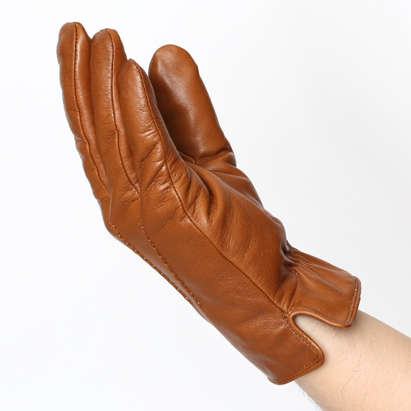  クロダ 手袋 KURODA 革 スマートフォン レザー メンズ スマホ対応 キャメル ブラウン 茶 茶色 無地 シンプル 手ぶくろ グローブ 防寒 ブランド 化粧箱 付き クリスマス プレゼント