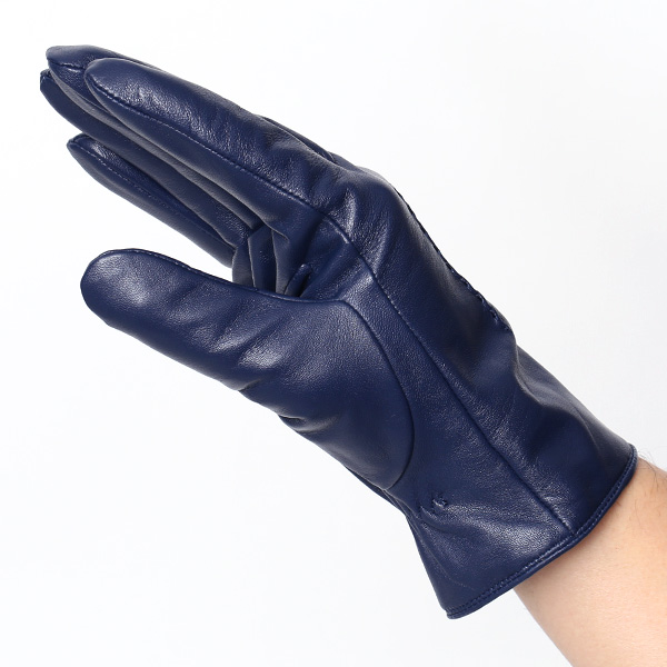  クロダ 手袋 KURODA 革 スマートフォン レザー メンズ スマホ対応 ブルー ネイビー 青色 無地 シンプル 手ぶくろ グローブ 防寒 ブランド 化粧箱 付き クリスマス プレゼント