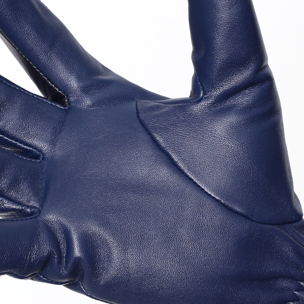  クロダ 手袋 KURODA 革 スマートフォン レザー メンズ スマホ対応 ブルー ネイビー 青色 無地 シンプル 手ぶくろ グローブ 防寒 ブランド 化粧箱 付き クリスマス プレゼント