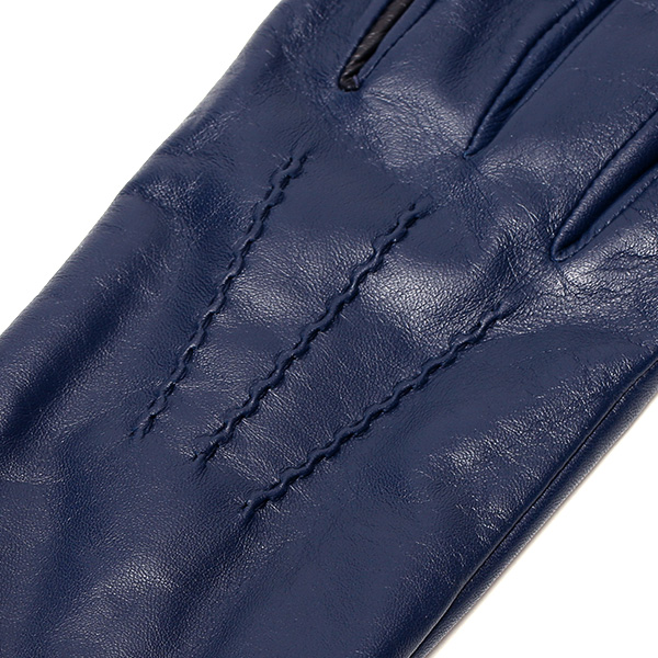  クロダ 手袋 KURODA 革 スマートフォン レザー メンズ スマホ対応 ブルー ネイビー 青色 無地 シンプル 手ぶくろ グローブ 防寒 ブランド 化粧箱 付き クリスマス プレゼント