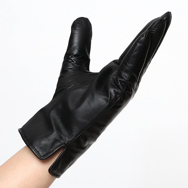  手袋 メンズ 本革 イタリア製  スマホ対応 カシミヤ混裏地 男性 ブラック 黒 黒色 高級 グローブ 日本メーカー 手袋 タッチパネル対応 クリスマス プレゼント 誕生日 味わい 皮 経年変化