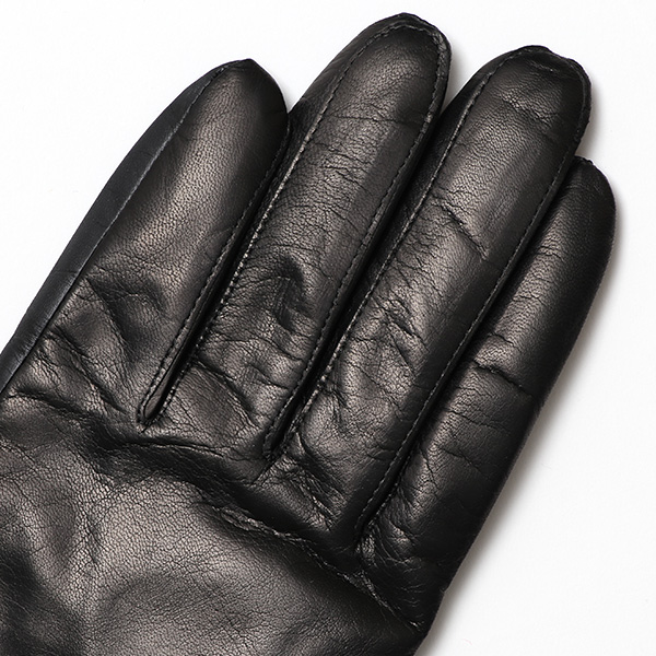 手袋 メンズ 本革 イタリア製  スマホ対応 カシミヤ混裏地 男性 ブラック 黒 黒色 高級 グローブ 日本メーカー 手袋 タッチパネル対応 クリスマス プレゼント 誕生日 味わい 皮 経年変化