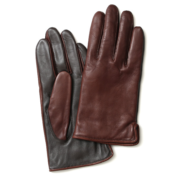 KURODA(クロダ) 羊革(イタリア製ラムスキン) メンズ 手袋 ブラウン