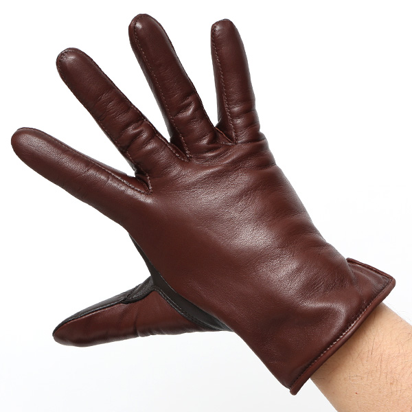  手袋 メンズ 本革 イタリア製  スマホ対応 カシミヤ混裏地 男性 ブラウン 茶 茶色 高級 グローブ 日本メーカー 手袋 タッチパネル対応 クリスマス プレゼント 誕生日 味わい 皮 経年変化