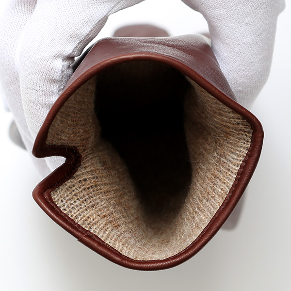  手袋 メンズ 本革 イタリア製  スマホ対応 カシミヤ混裏地 男性 ブラウン 茶 茶色 高級 グローブ 日本メーカー 手袋 タッチパネル対応 クリスマス プレゼント 誕生日 味わい 皮 経年変化