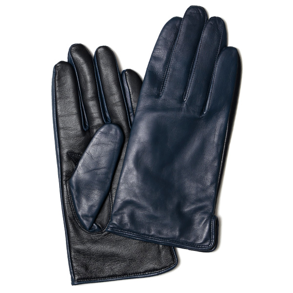 KURODA(クロダ) 羊革(イタリア製ラムスキン) メンズ 手袋 ブルー