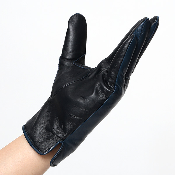  手袋 メンズ 本革 イタリア製  スマホ対応 カシミヤ混裏地 男性 ブルー ネイビー 青色 高級 グローブ 日本メーカー 手袋 タッチパネル対応 クリスマス プレゼント 誕生日 味わい 皮 経年変化