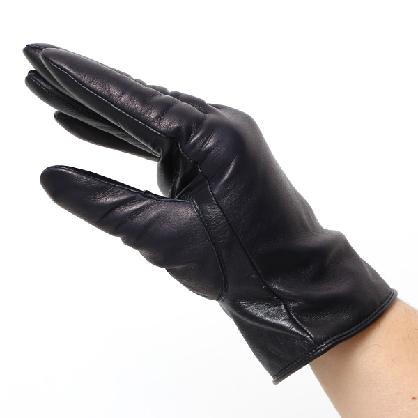  手袋 メンズ 本革 イタリア製  スマホ対応 カシミヤ混裏地 男性 ブルー ネイビー 青色 高級 グローブ 日本メーカー 手袋 タッチパネル対応 クリスマス プレゼント 誕生日 味わい 皮 経年変化