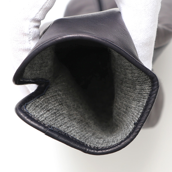  手袋 メンズ 本革 イタリア製  スマホ対応 カシミヤ混裏地 男性 ブルー ネイビー 青色 高級 グローブ 日本メーカー 手袋 タッチパネル対応 クリスマス プレゼント 誕生日 味わい 皮 経年変化