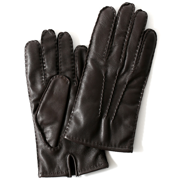 KURODA(クロダ) 羊革 メンズ 手袋 ダークブラウン